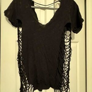 Stylish Black Cutout Women's Top